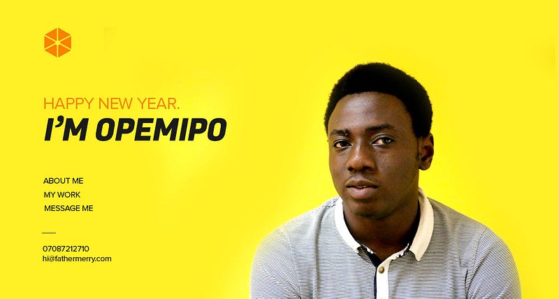 Homepage design for my new portfolio