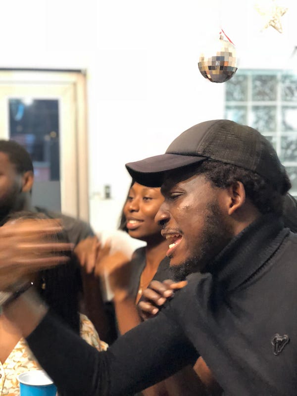 L: Supreme cash cannon, used in one party! R: End of the year charades, Paystack