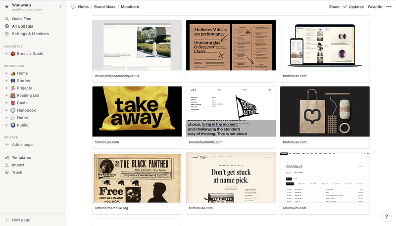 [Mood board](https://www.notion.so/wuruwuru/35f629761da04c35a9239826d9ef8426?v=2da2bce1469948a1a6e1ad712ed44080)