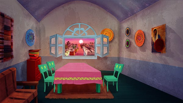 Images from Georgia Commute (left) and Zadnar Iftar Time (right). Georgia Commute was his personal favourite because it has similar elements to our video (people in a car on the road) and so can be very useful as inspiration.