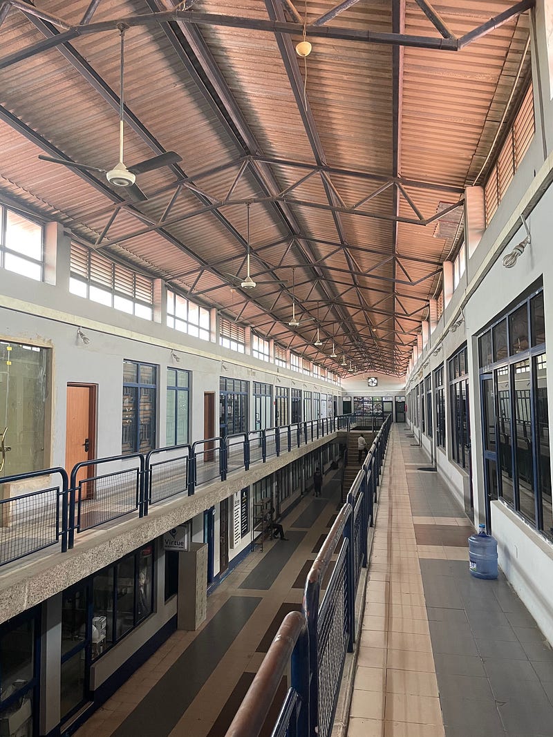 Lobby at the hair salon in April